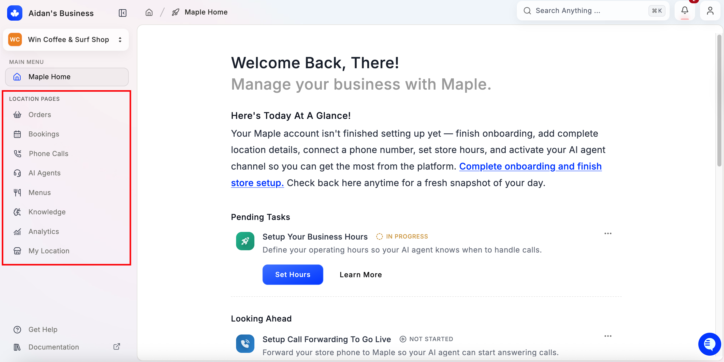 Maple Dashboard Overview - Maple Docs